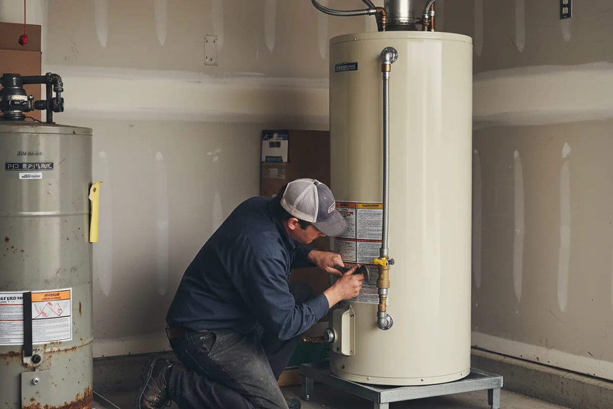 Water heater and shutoff valve replacement in Charles Town